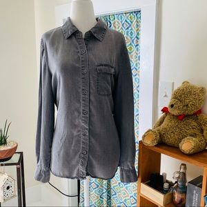 Style & Co Button-Down Lyocell Shirt Top (size S)